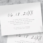 Reserva La Fecha Boda Minimalista moderno manuscrito<br><div class="desc">Compuesto por una simple tipografía sans serif. Estos elementos son sencillos,  divertidos y modernos. Este es el diseño exclusivo de la revista White Paper Birch Co. para Zazzle. Disponible aquí: http://www.zazzle.com/whitepaperbirch</div>