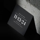 Reserva La Fecha Boda minimalista simple y negro moderno<br><div class="desc">Boda minimalista básica y moderna en negro. Salven la fecha. Por favor,  contáctame si necesitas artículos adicionales.</div>