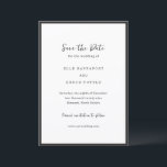 Reserva La Fecha Boda Minimalista Tipografía Moderna<br><div class="desc">Este diseño es parte de una suite de invitaciones de boda minimalistas atemporales que presentan una tipografía de escritura elegante combinada con una fuente serif clásica en negro y blanco suaves. Este diseño moderno abraza la simplicidad con un diseño refinado, perfecto para parejas que buscan sofisticación discreta. Ideal para bodas...</div>