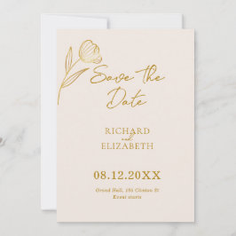 Reserva La Fecha Boda Mínimo del Boho Botánico Floral