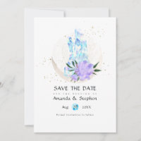 Boda Mística Boho Cristal Luna Guardar La Fecha