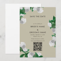 Boda moderna con hortensias blancas y verdor flora