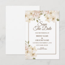 Boda moderna con marco floral rosa blanco