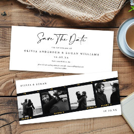 Reserva La Fecha Boda moderna con tira de película de varias fotos