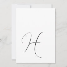 Boda Moderna de Monograma Elegante en Blanco y Neg
