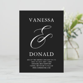 Reserva La Fecha Boda moderna de Vanessa Black