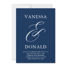 Boda moderna de Vanessa en azul marino