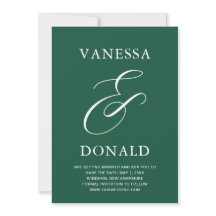 Boda moderna de Vanessa en verde esmeralda