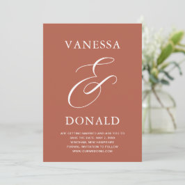 Reserva La Fecha Boda moderna de Vanessa Terracotta