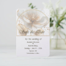 Boda moderna minimalista de oro y blanco