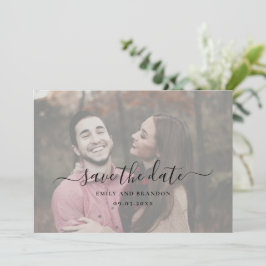 Reserva La Fecha Boda moderna simple y elegante con foto