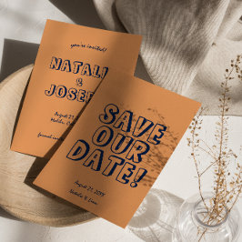 Reserva La Fecha Boda moderno de color negrita y negrita de escritu