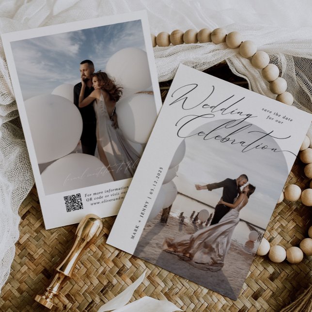 Reserva La Fecha Boda moderno de escritura de escritura de fotograf (Subido por el creador)