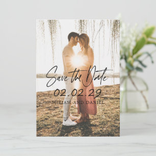 Reserva La Fecha Boda moderno de fotos de fecha simple en negrita