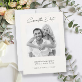 Reserva La Fecha Boda moderno foto filtro blanco negro