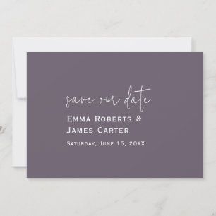 Reserva La Fecha Boda Morado Ciruela Save the Date