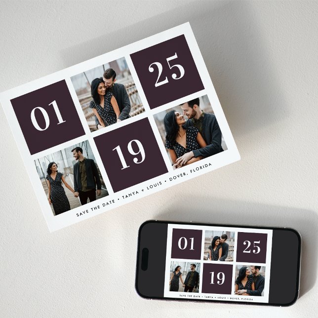 Reserva La Fecha Boda multifoto de Grid Collage (Subido por el creador)