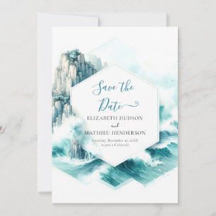 Reserva La Fecha Boda Náutico de Tipografía Elegante