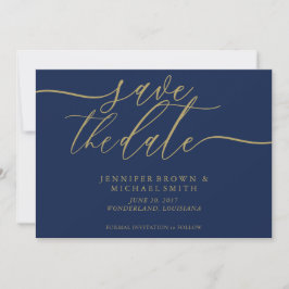 Reserva La Fecha Boda Navy Gold Save Date Foto