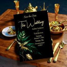 boda negro dorado minimalista