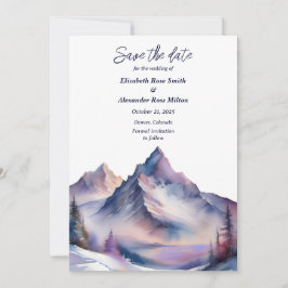 Reserva La Fecha Boda paisajístico de montañas cubiertas de nieve