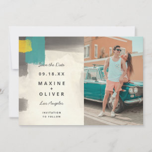 Reserva La Fecha Boda Pastel de pintura moderna