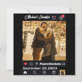 Reserva La Fecha Boda Personalizada con Tema de Redes Sociales Mode