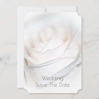 Reserva La Fecha Boda Personalizada de la Rosa Blanca Guardar La Fe