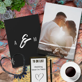 Reserva La Fecha Boda Pintado Mínimalista de Fotografía Completa