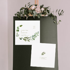Reserva La Fecha Boda Plaza Greenery Save the Date Texto Dorado