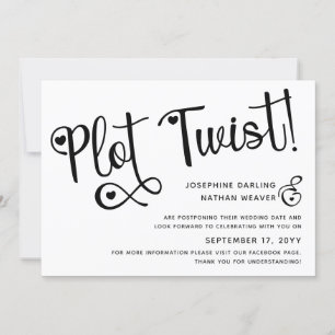 Reserva La Fecha Boda pospuesto de golpe blanco negro lindo