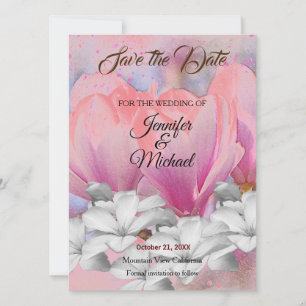 Reserva La Fecha Boda Profesional Clásica Floral