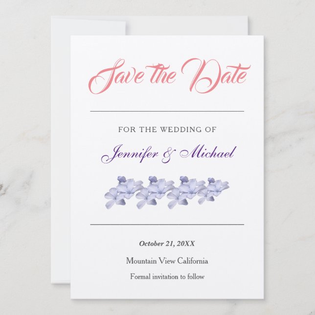 Reserva La Fecha Boda Profesional Floral Champagne Shimmer (Anverso)