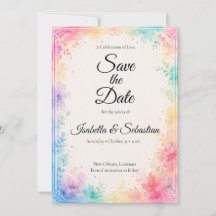 Boda Romántica con Acuarela Pastel Caprichosa