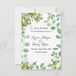 Reserva La Fecha Boda Romántica Eucalyptus Boda De Verano Salven La