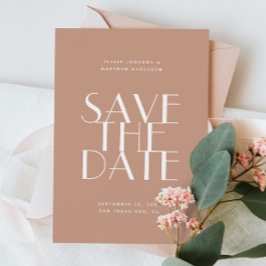 Reserva La Fecha Boda Romántica Warm Blush | Foto Moderna & QR