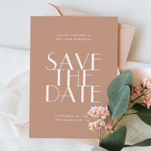 Reserva La Fecha Boda Romántica Warm Blush   Foto Moderna & QR