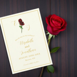 Reserva La Fecha Boda Rosa de Ivory Gold