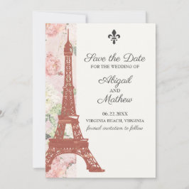 Reserva La Fecha Boda rosa de la Torre Eiffel de París