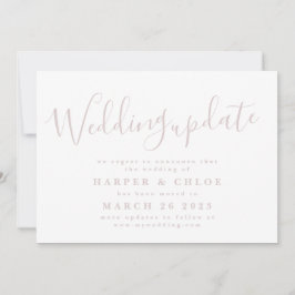 Reserva La Fecha Boda Rubor Cambio rosa de fecha de postposición