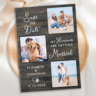 Reserva La Fecha Boda ruso Personalizado 3 Mascota Foto Perro