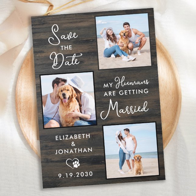 Reserva La Fecha Boda ruso Personalizado 3 Mascota Foto Perro (Subido por el creador)