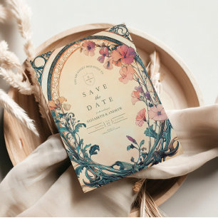 Reserva La Fecha Boda Rust Blue Bloom