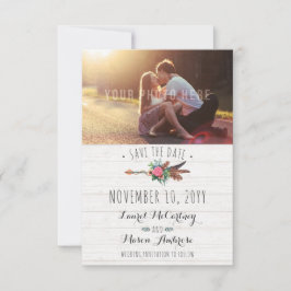 Reserva La Fecha Boda Rústica Boho Flecha Save The Date