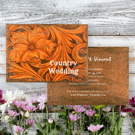 Reserva La Fecha Boda rústica en el país salva la fecha