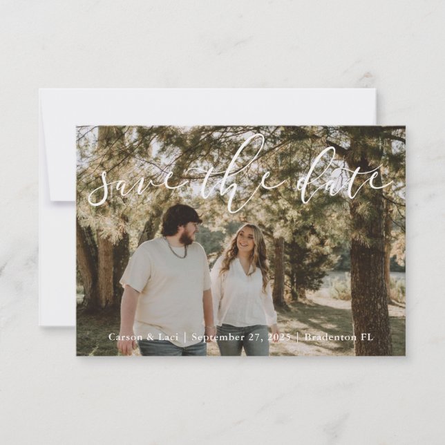 Reserva La Fecha "Boda Rústica Personalizada Save the Date" (Anverso)