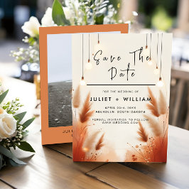 Reserva La Fecha Boda Rústico Boho Otumn Ombre Brown