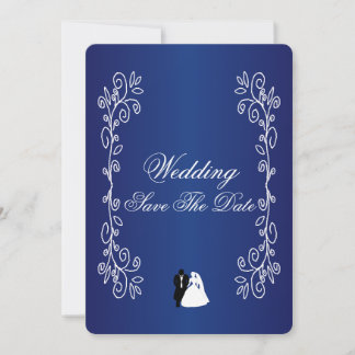 Reserva La Fecha Boda Salva La Fecha Real Novia Azul Groom