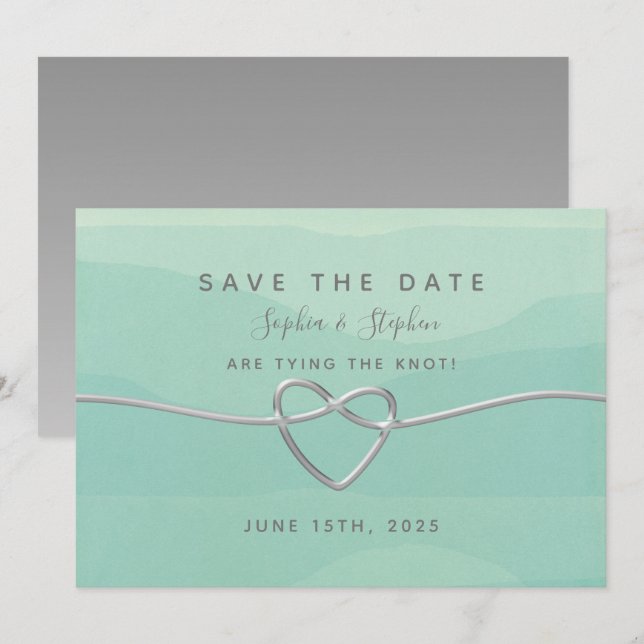 Reserva La Fecha Boda sencillo elegante y moderno (Anverso / Reverso)