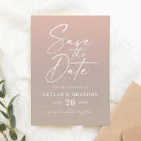 Boda simple de degradado de color ocmbre beige y R
